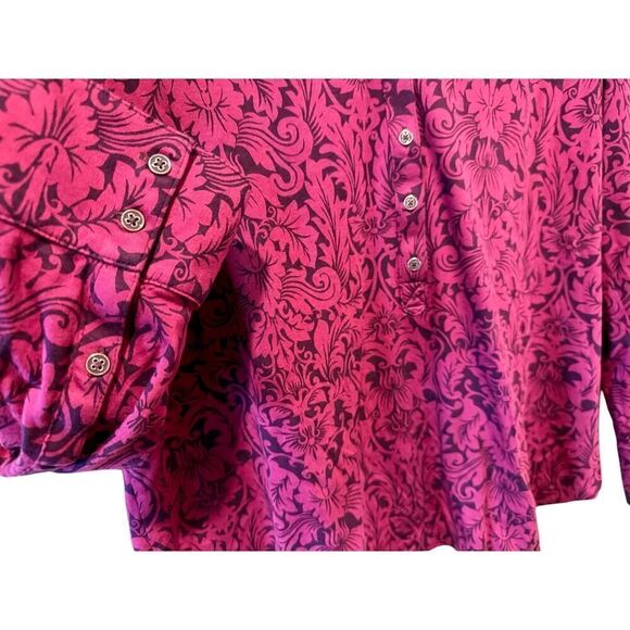Lands’ End Long Sleeved Top Floral Blouse Size L - Picture 6 of 10